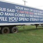 It’s settled: Tractor trailer displaying Christian message remains along NY highway